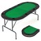 8-Player Texas Holdem Poker Table Foldable with Cup Holders and Padded Armrests
